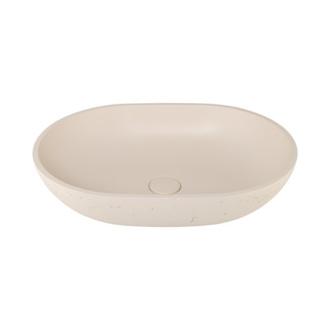 Atelis Oval Concrete Basin - Almond
