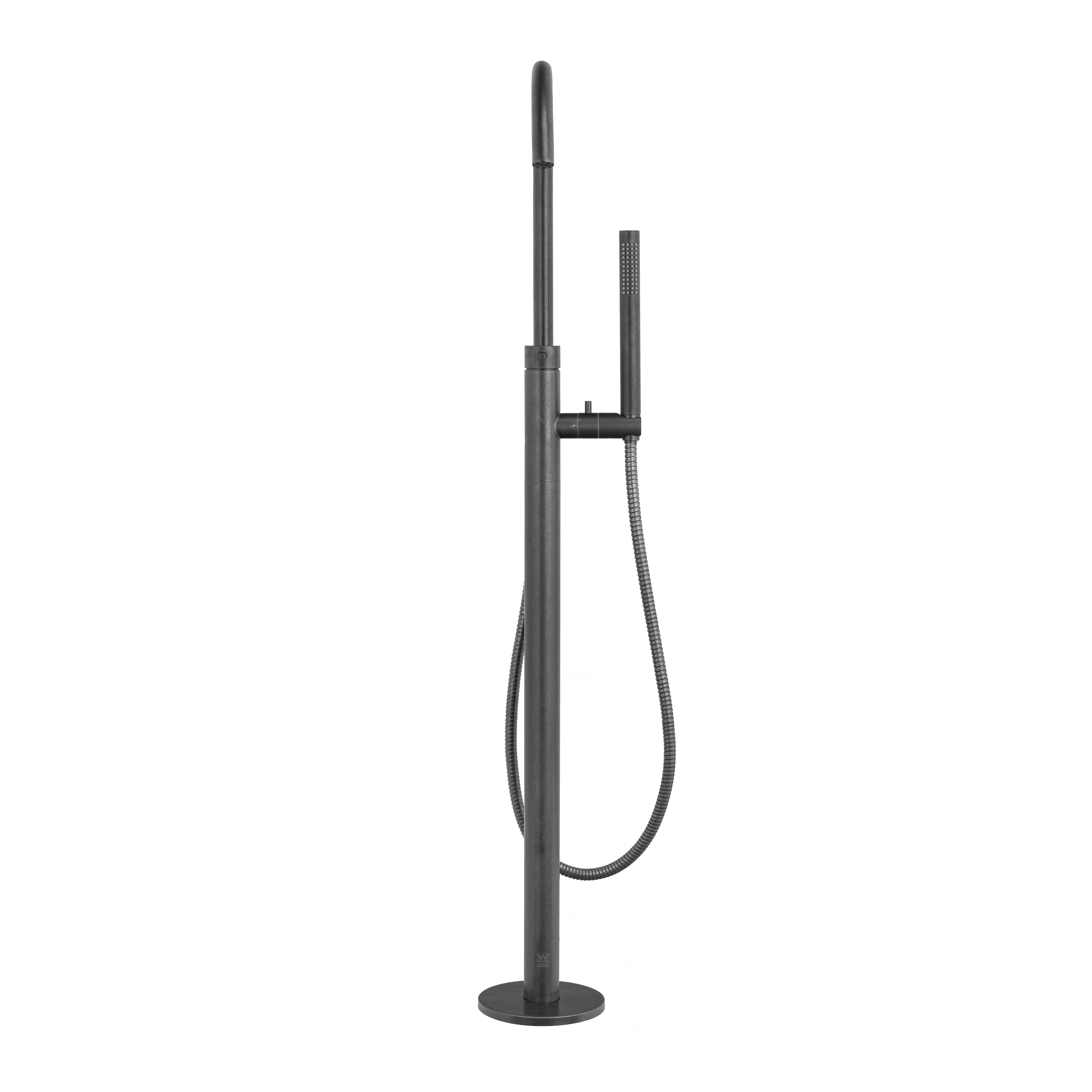 17903%20Elysian%20Floor%20Mounted%20Bath%20Filler%20with%20Hand%20Shower Front Antique%20Slate