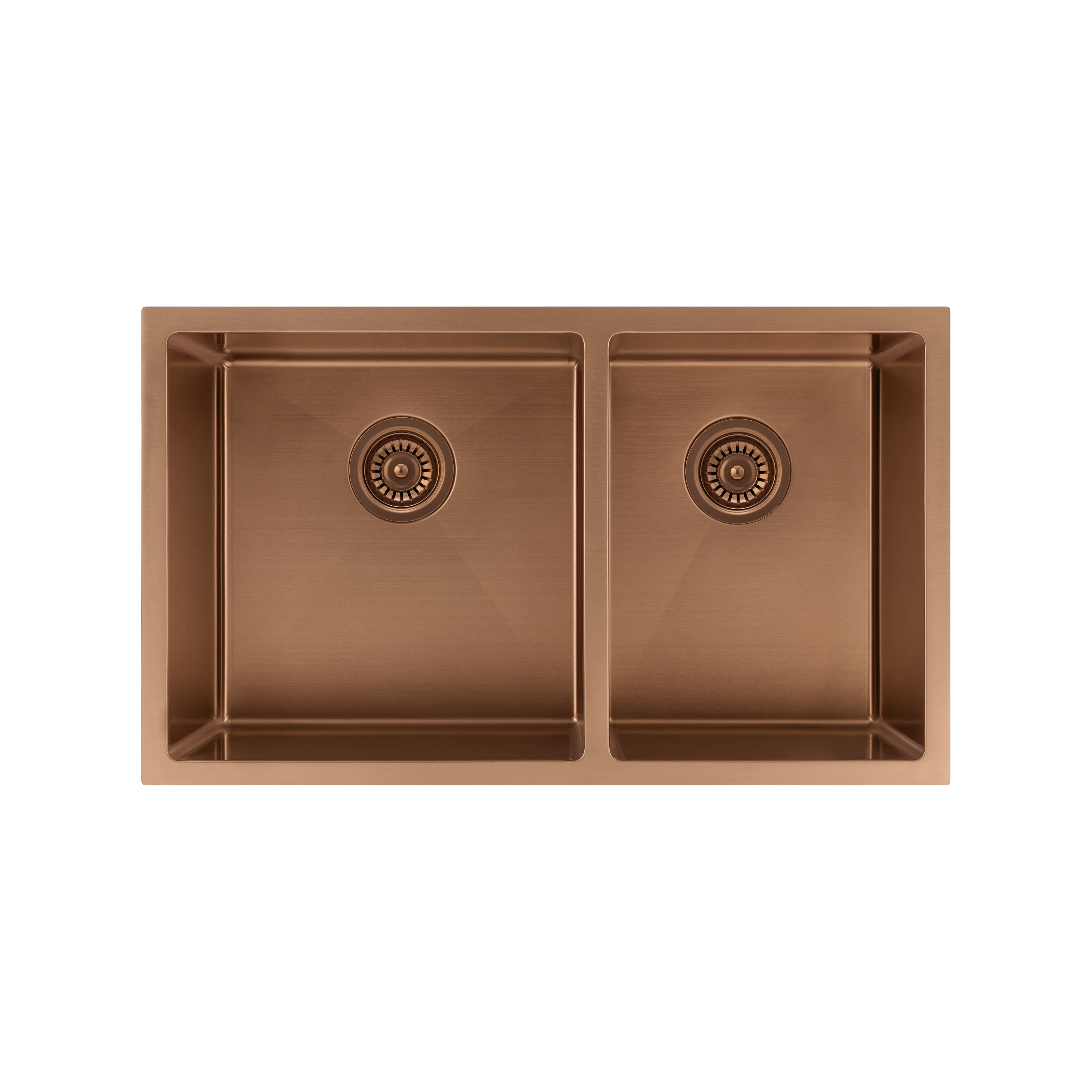 Vita Double Kitchen Sink 760mm – Brushed Copper