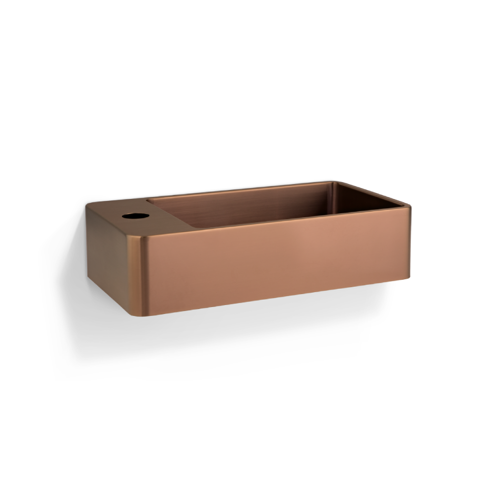 Silo Wall-Hung Basin - Brushed Copper