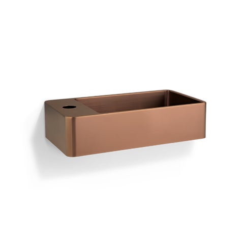 Silo Wall-Hung Basin - Brushed Copper