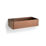 Silo Wall Mounted Basin - Brushed Copper - Feature