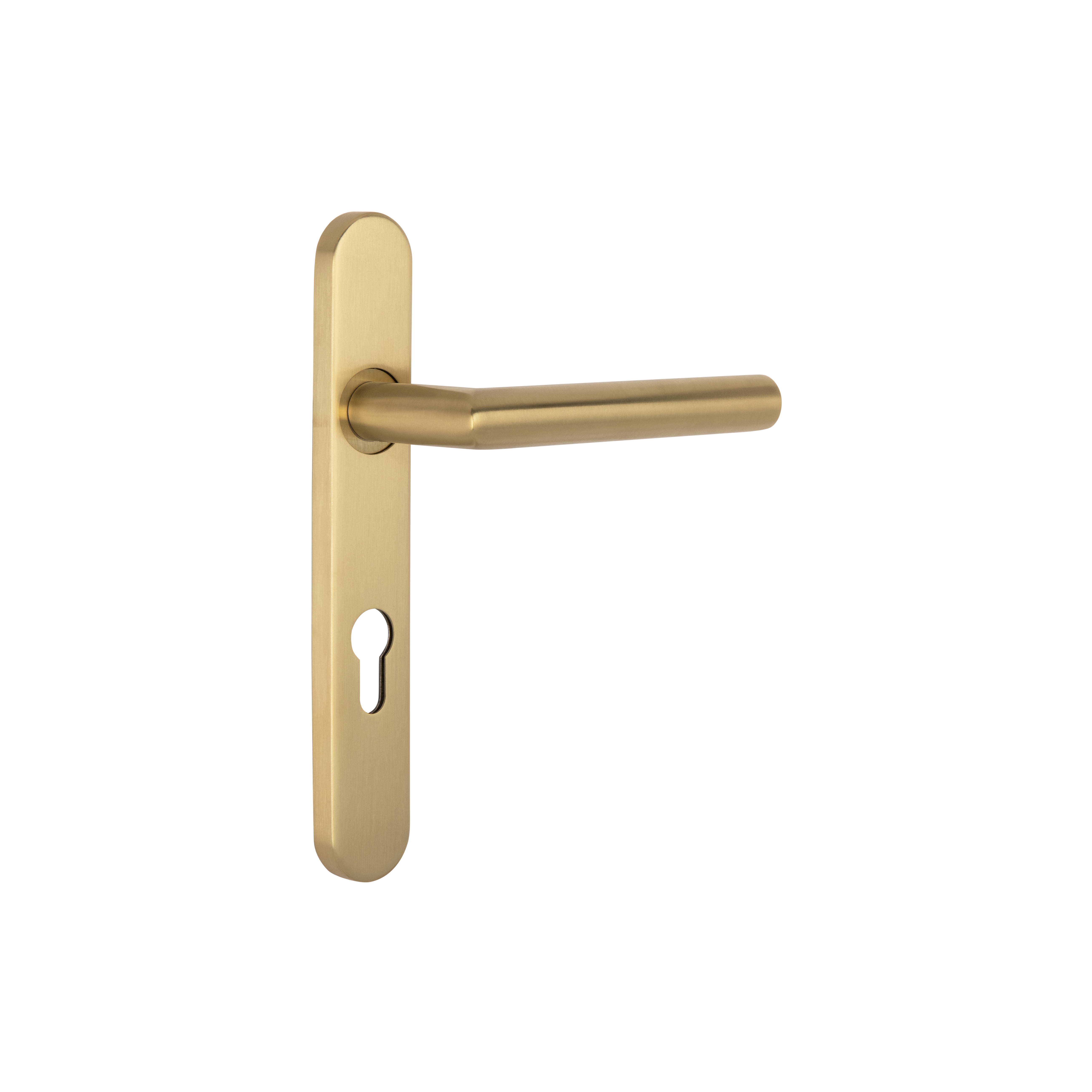 Davis Entry Door Handle - Brushed Brass