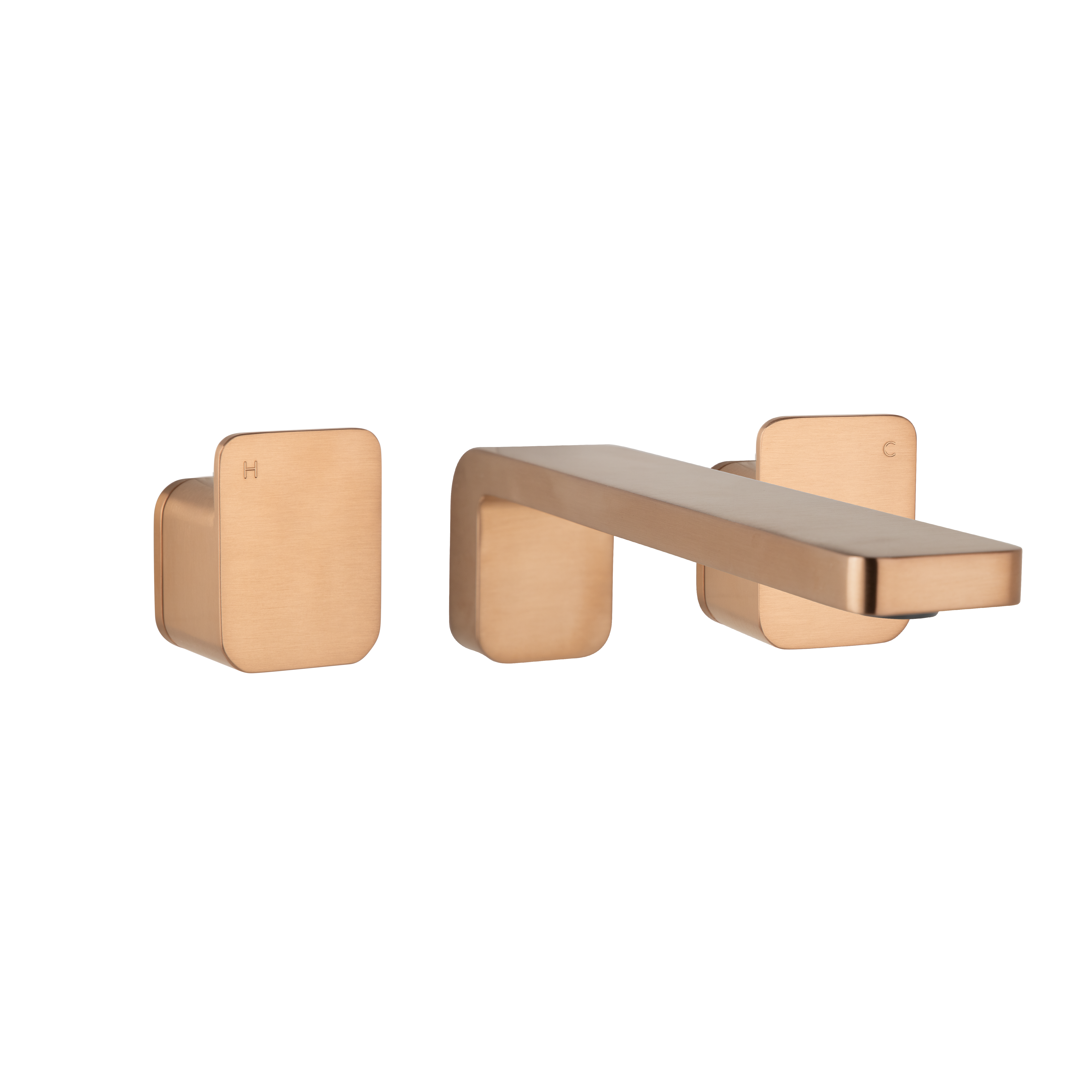 Nesso Assembly Taps & Spout Set - Brushed Copper
