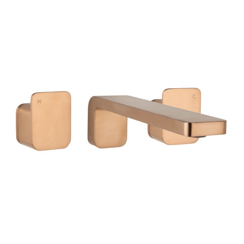 Nesso Assembly Taps & Spout Set - Brushed Copper