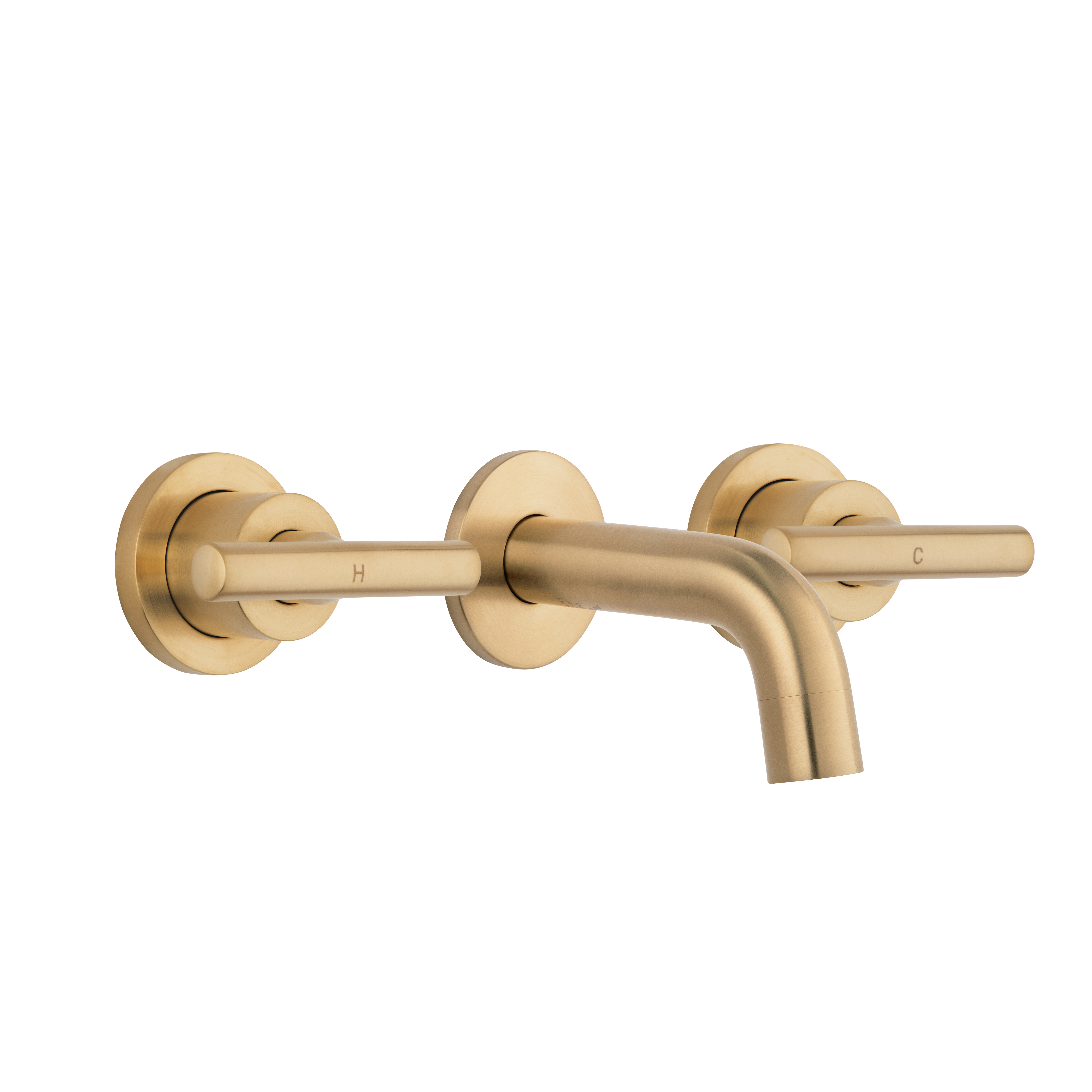 Barre Assembly Taps & Mini Spout Set - Brushed Brass