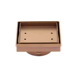 Pixi Tile Insert Floor Waste 125mm  - Brushed Copper - Feature