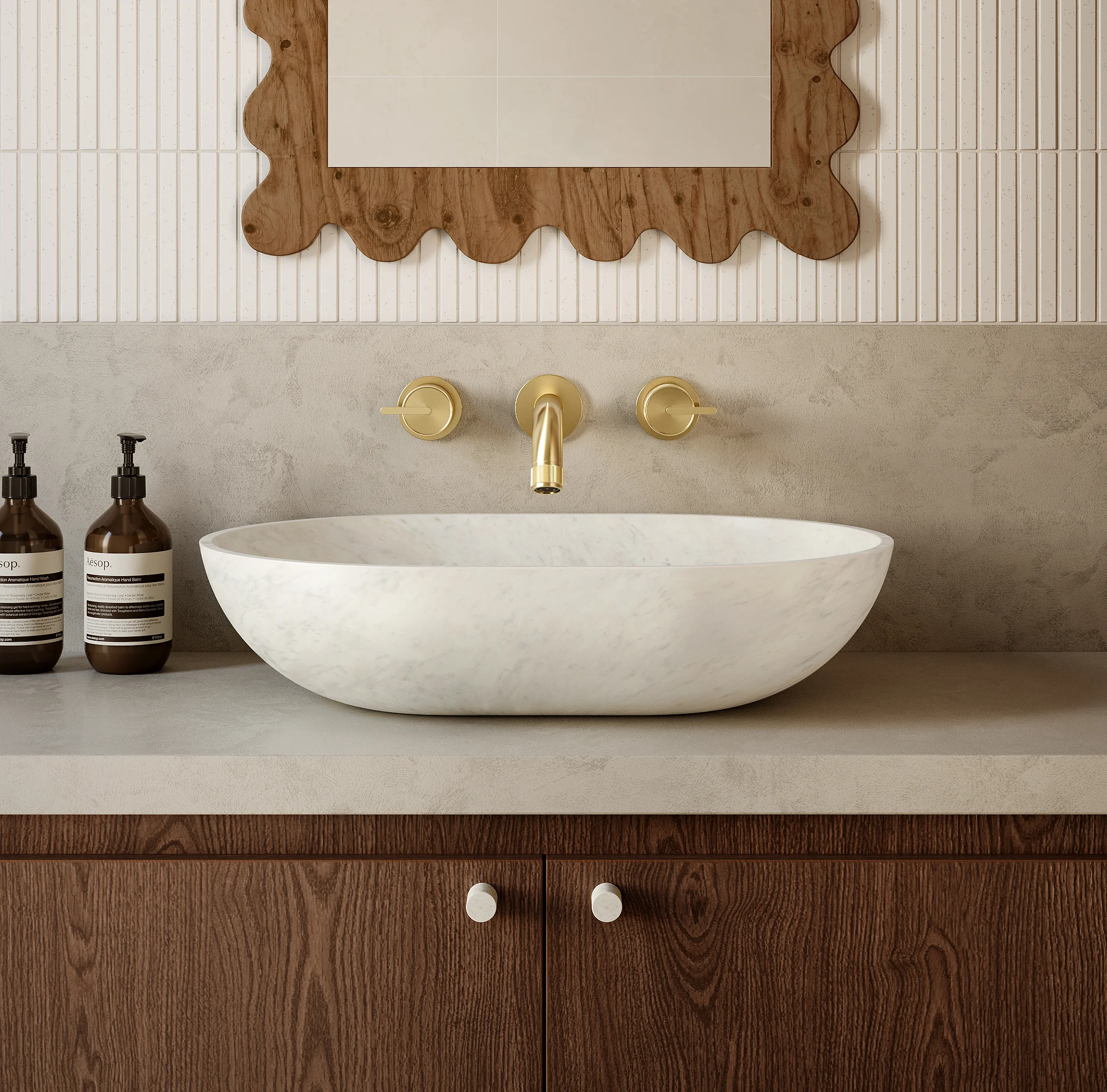 Pedra%20Small%20Knob%2020mm V1 Carrara%20Marble