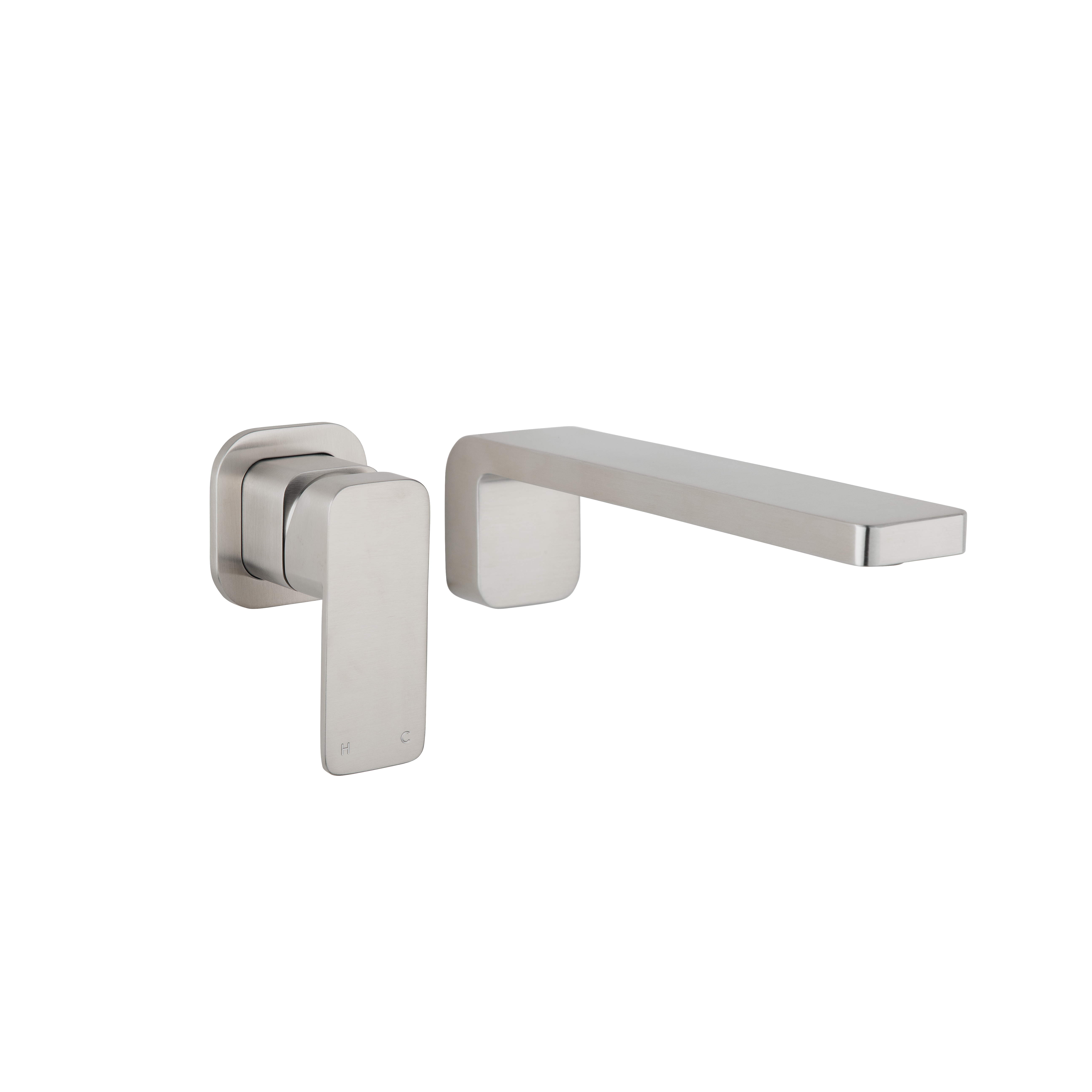 Nesso Minimal Mixer & Spout Set - Stainless Steel