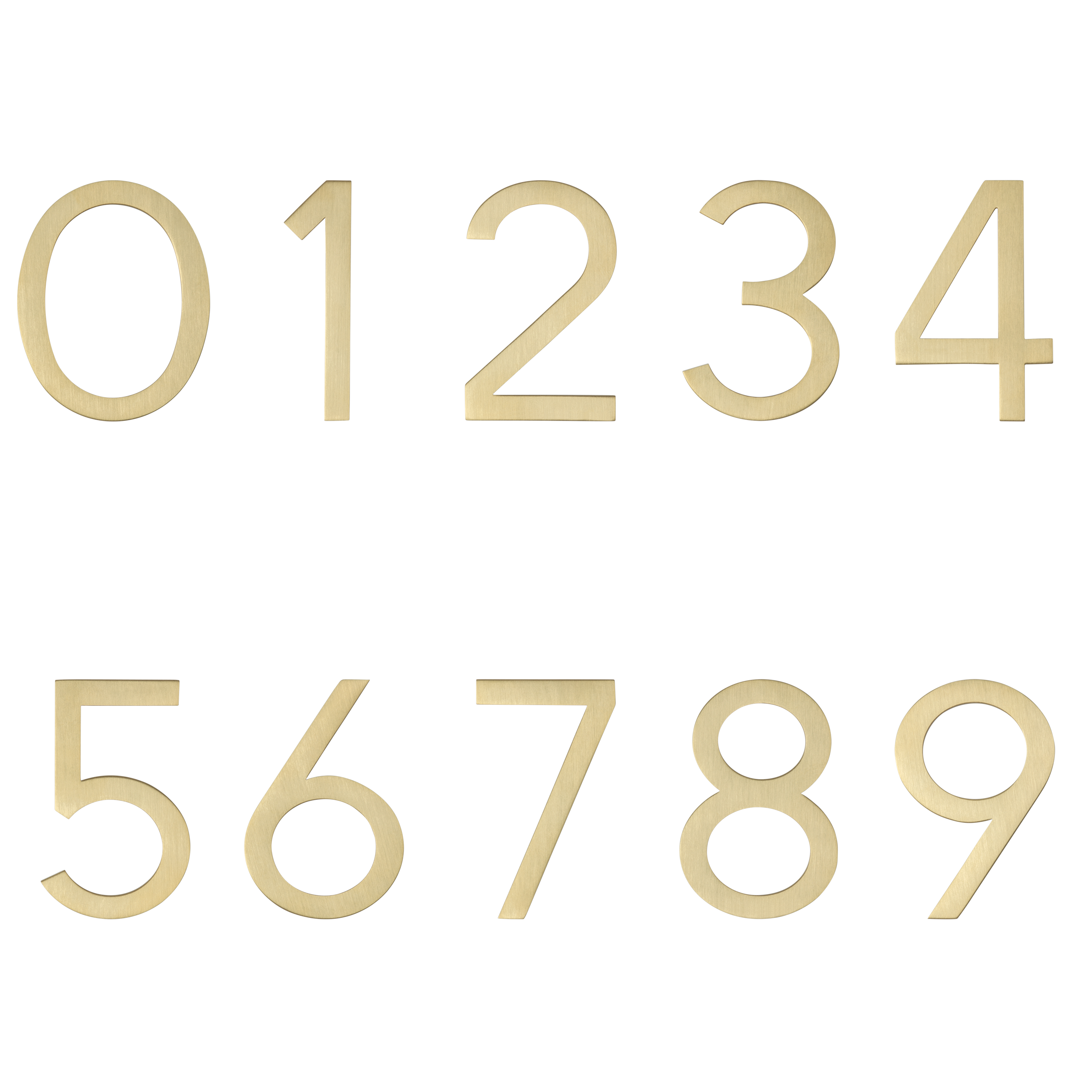 Numbering - Brushed Brass