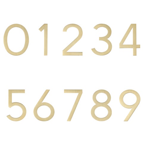 Numbering - Brushed Brass