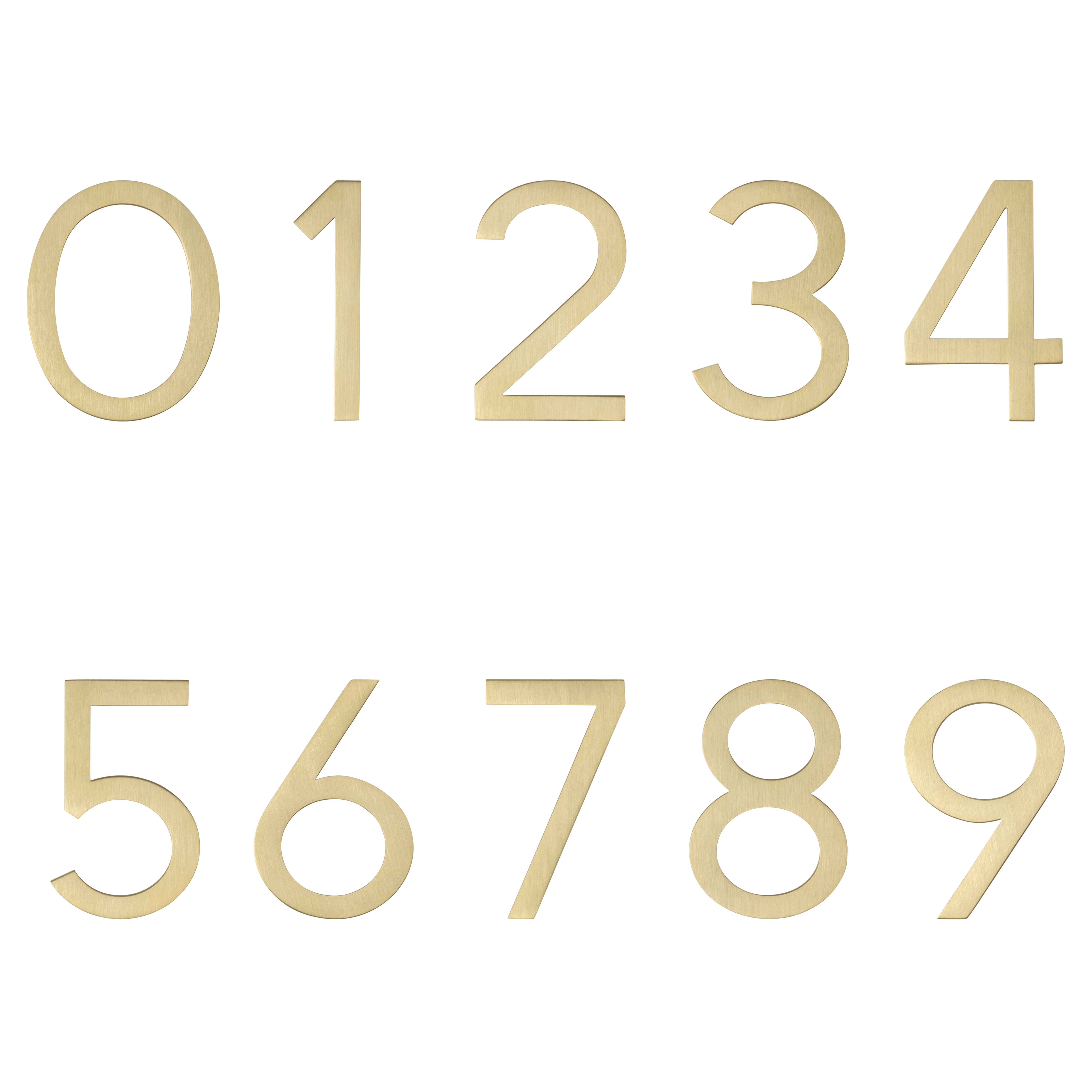 Numbering - Brushed Brass