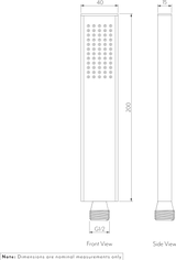 Rounded Rectangle Hand Shower  SPEC-01