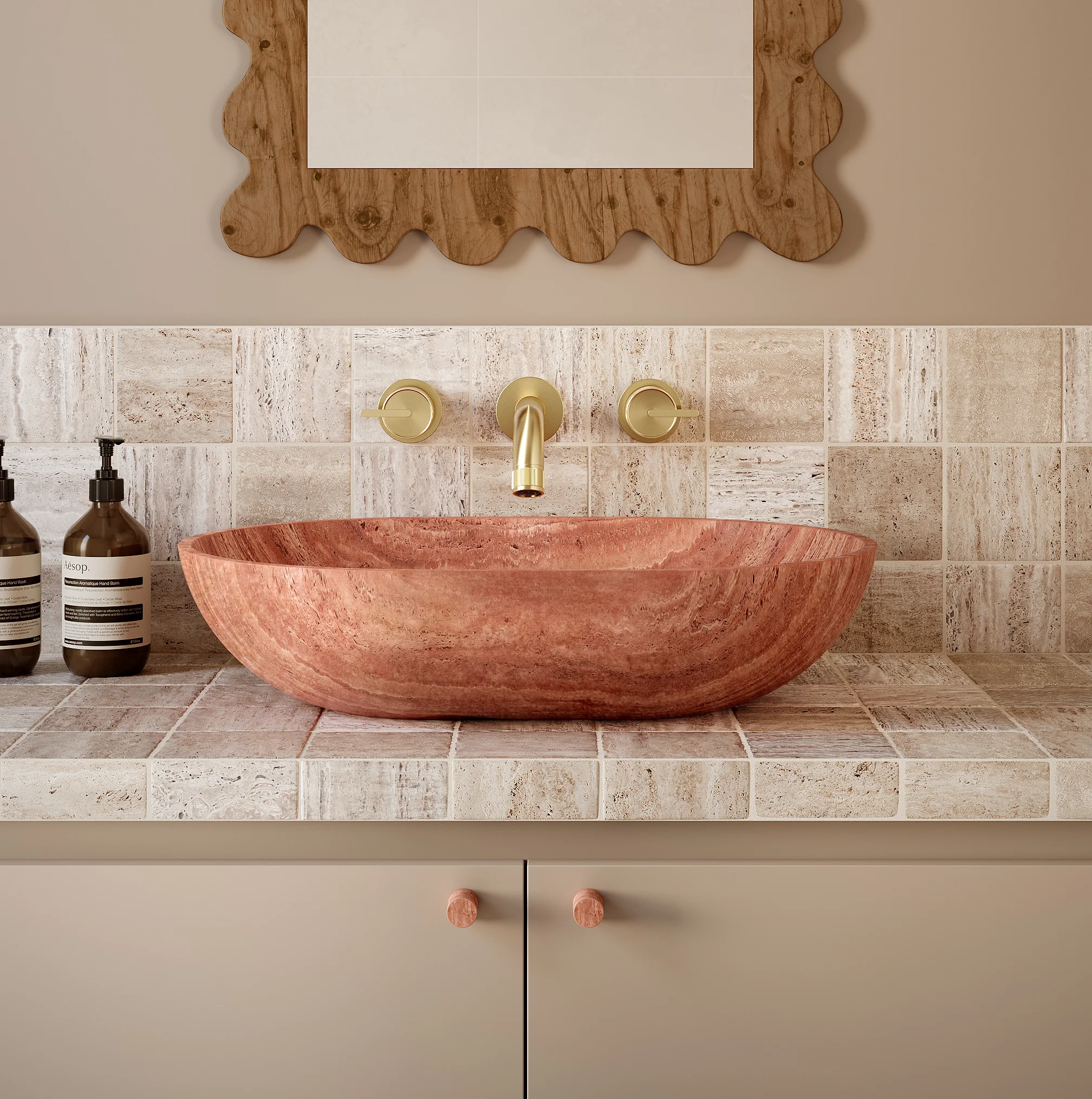 Pedra%20Small%20Knob%2020mm V1 Red%20Travertine