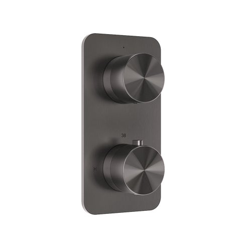 Milani Thermostatic Shower Mixer - Single Function - Brushed Gunmetal