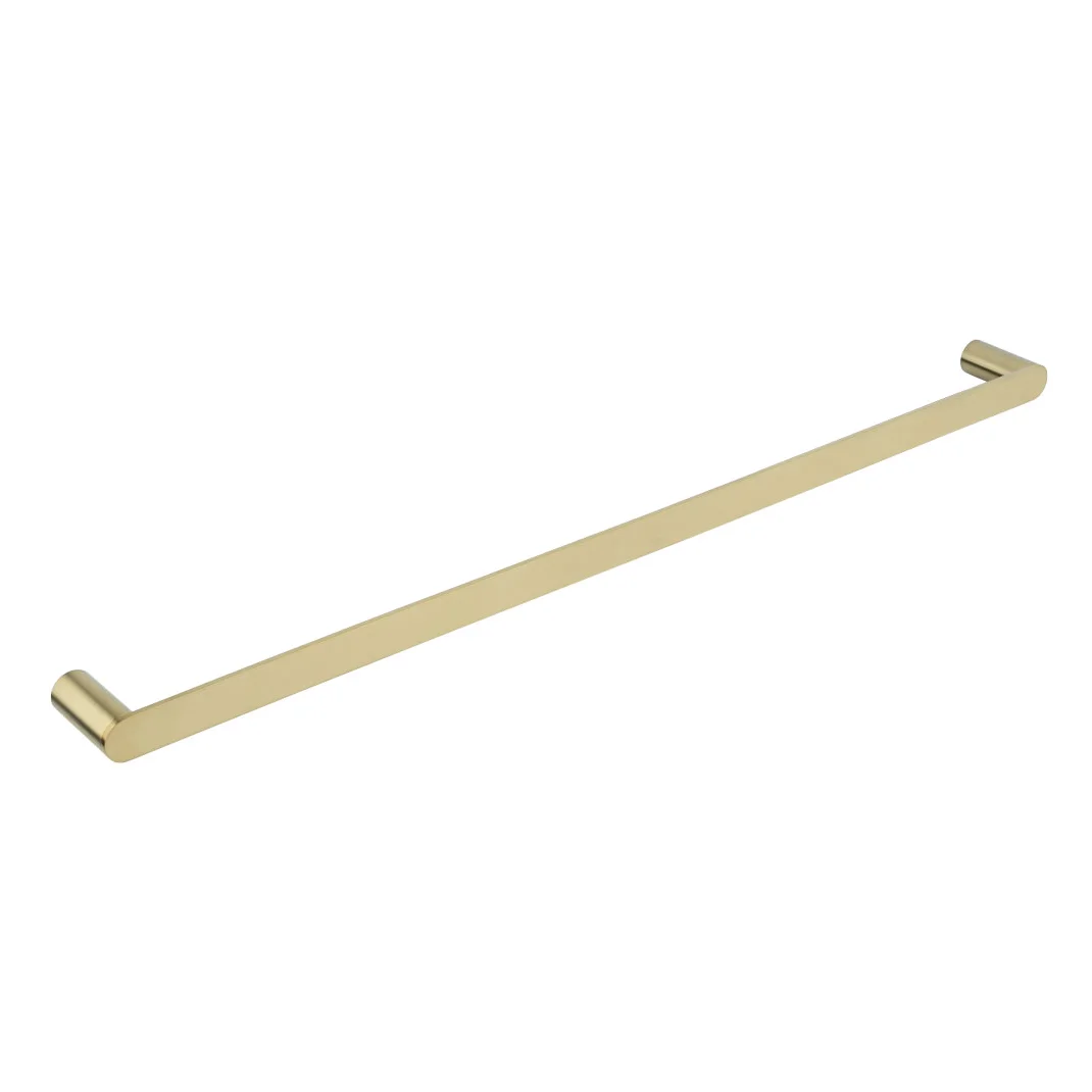 Milani Single Towel Rail 800mm - Brushed Brass - Feature