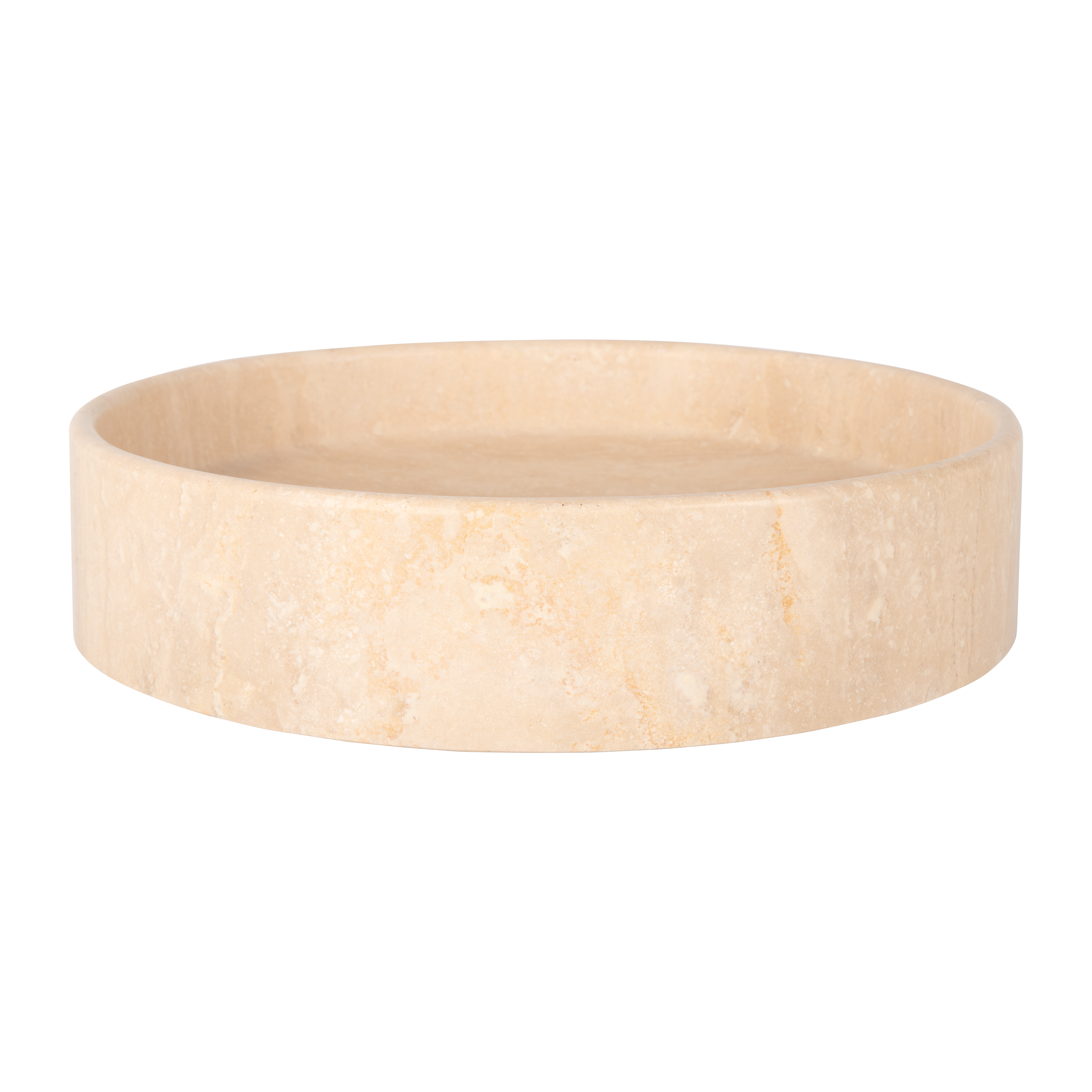 Pedra Round Basin BeigeTrav Front 2