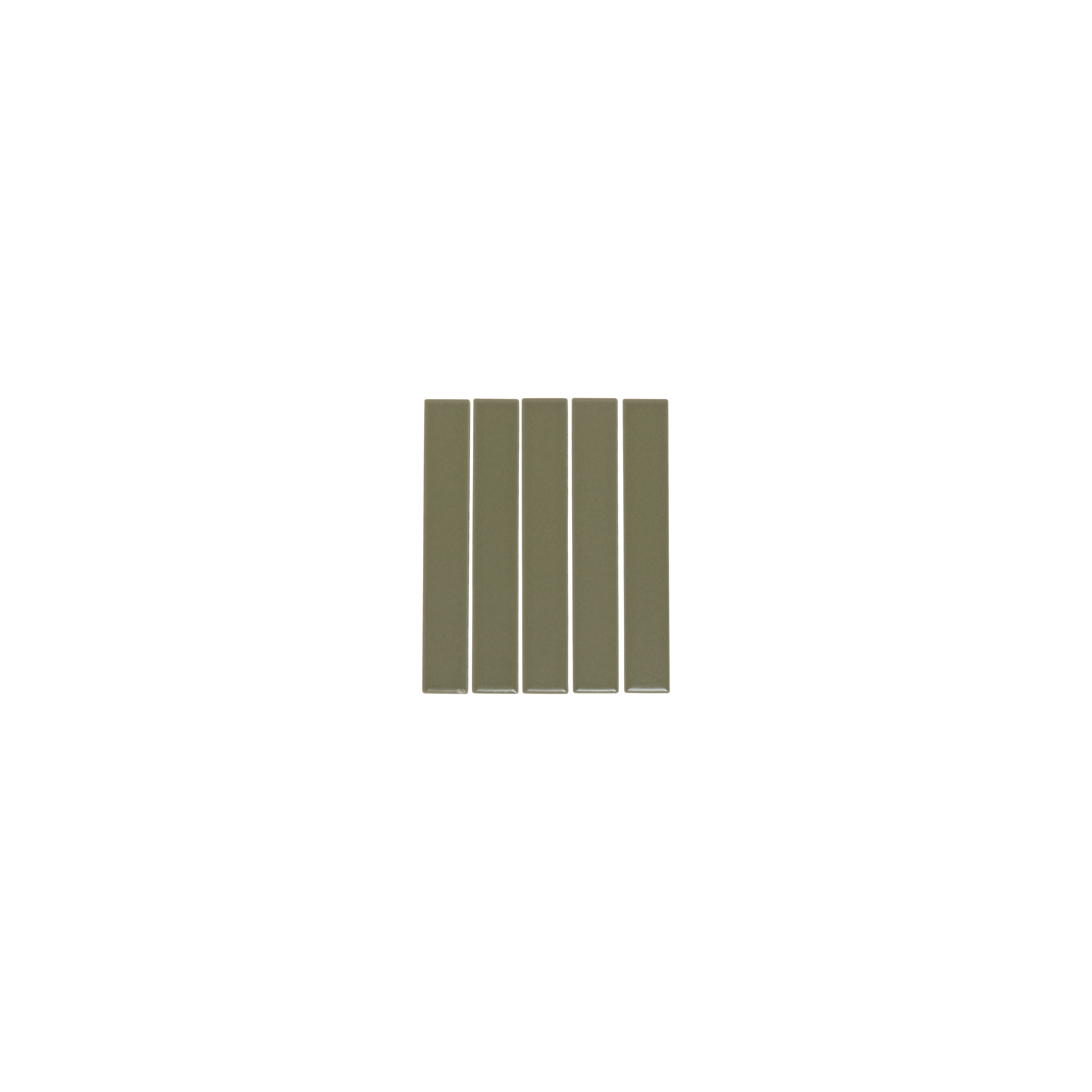 Atami Finger Mosaic Tile - Olive Green - (Sample)