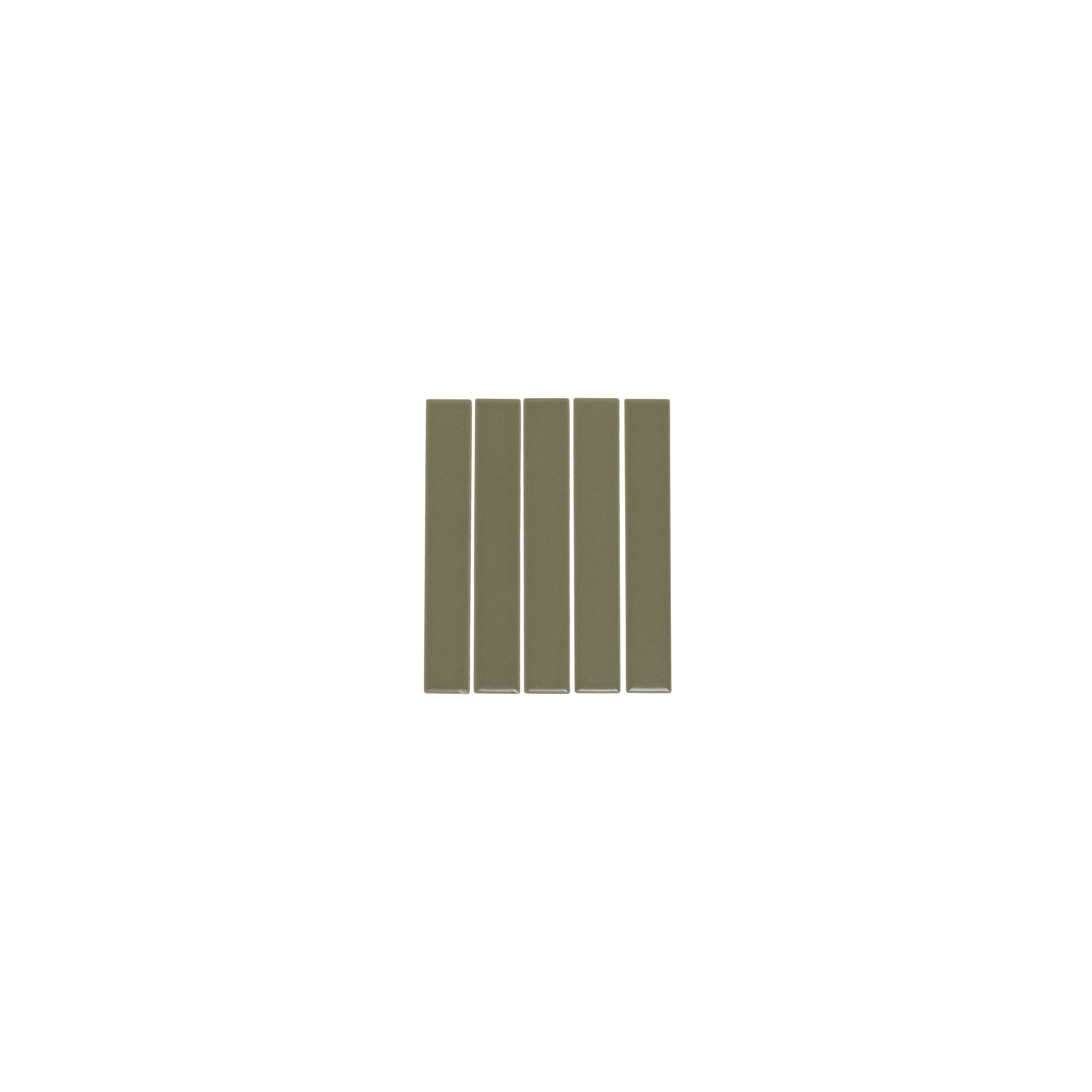 Atami Finger Mosaic Tile - Olive Green - (Sample)