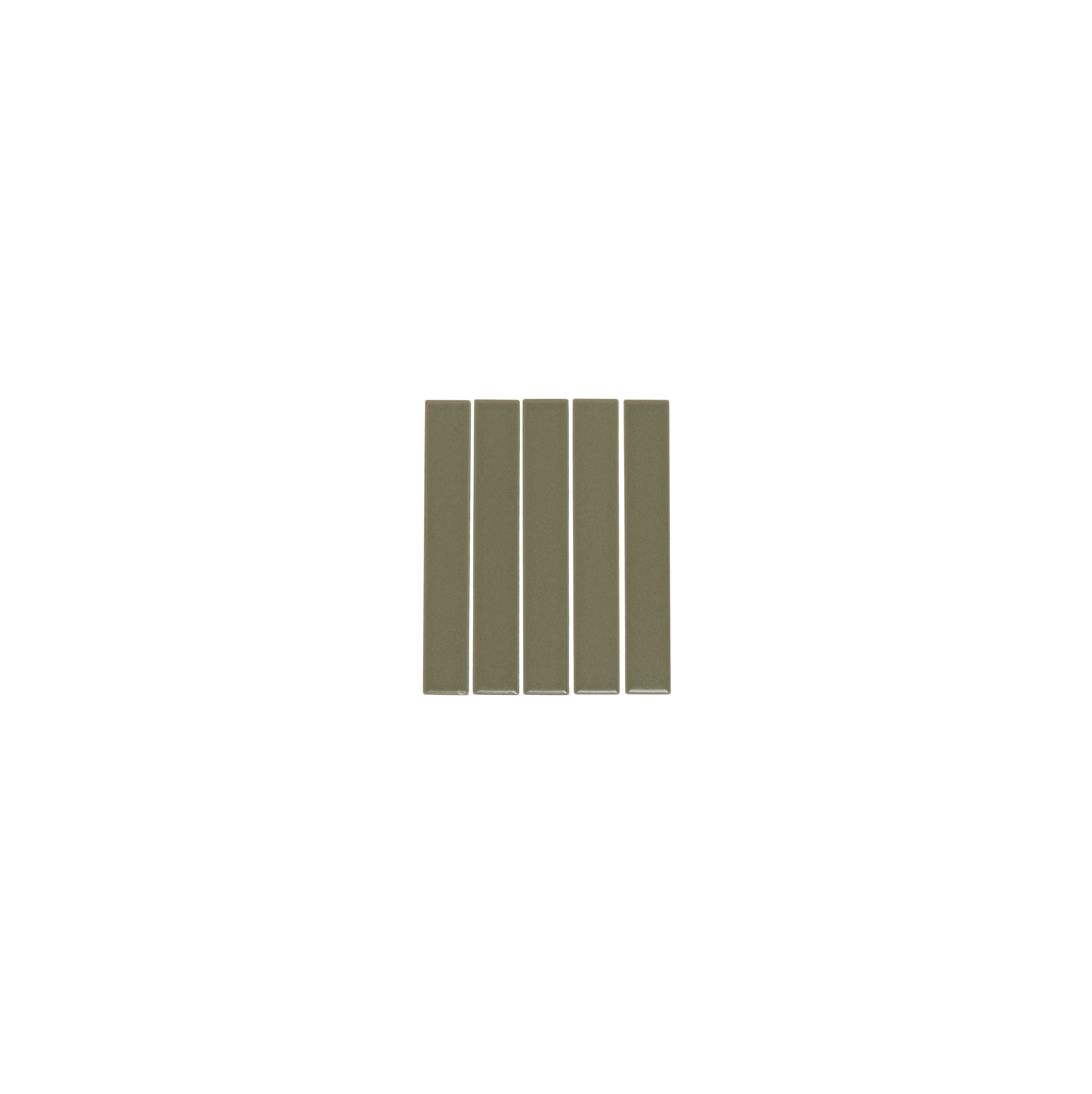 Atami Finger Mosaic Tile 296x300 OliveGreen SAMPLE