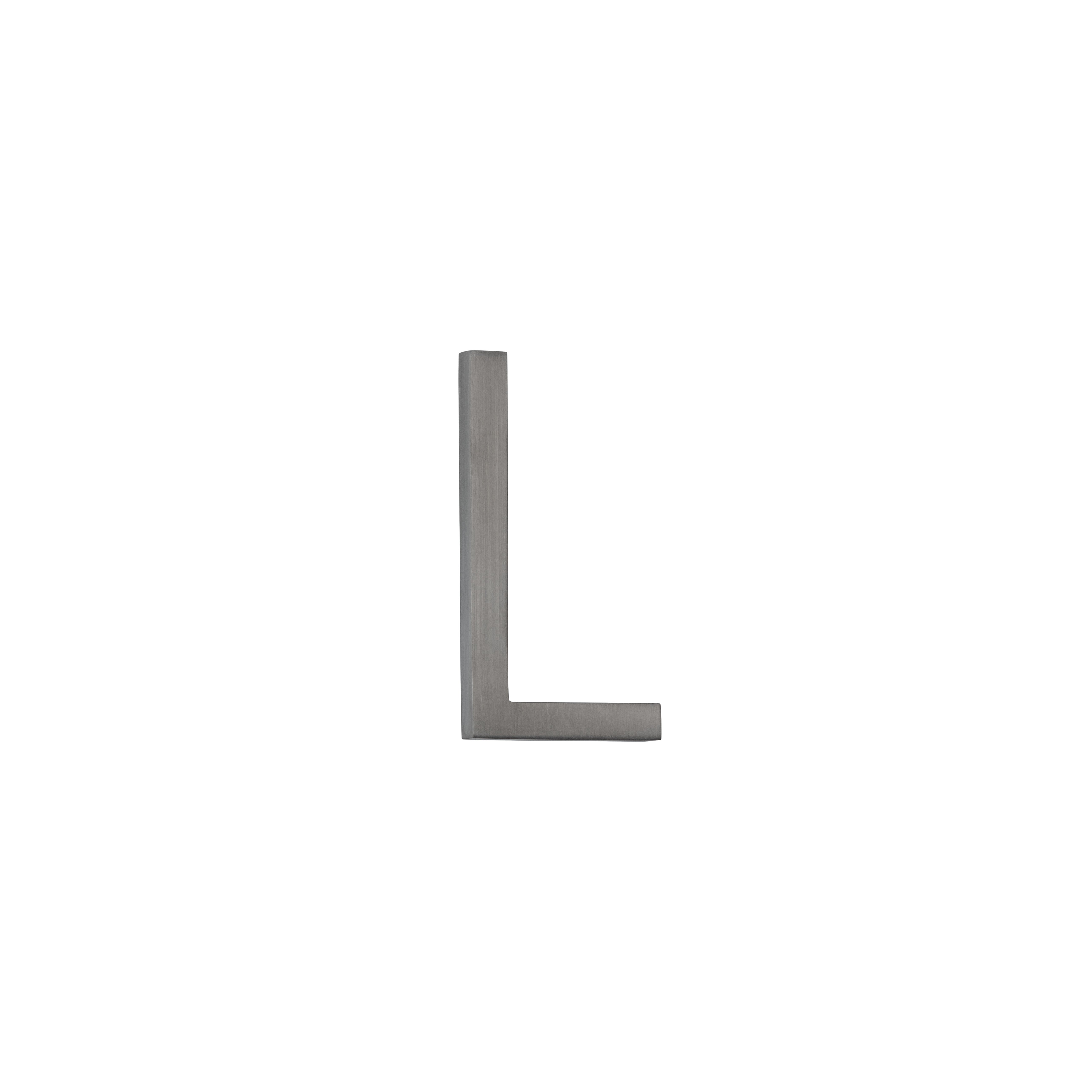 L Letter - 60mm - Brushed Gunmetal