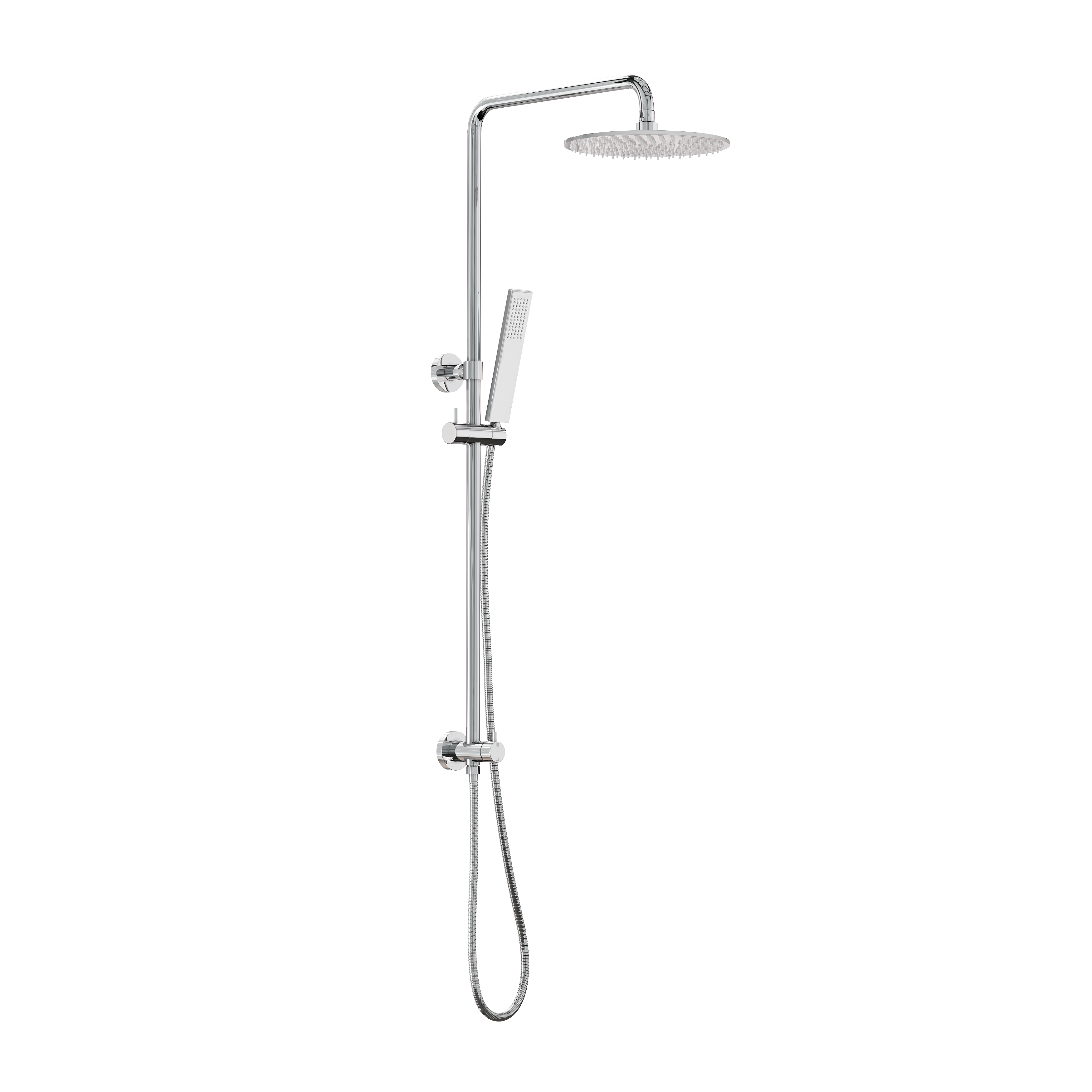 Finley Shower Rail Set - Chrome