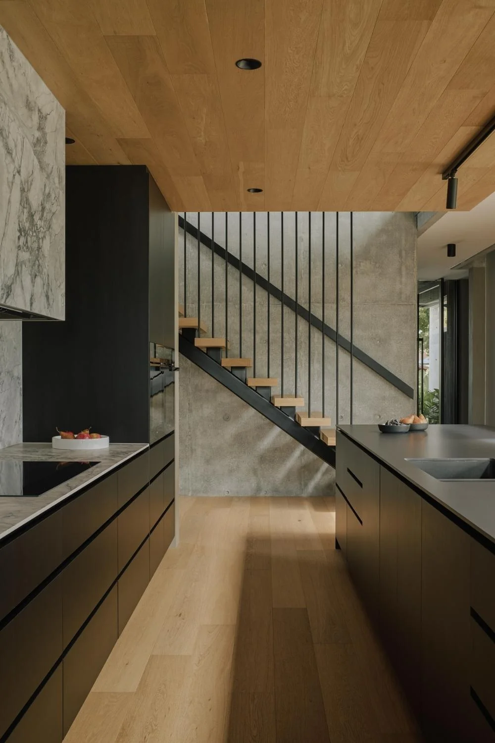 Industrial Interior Design Timber Clad Ceiling