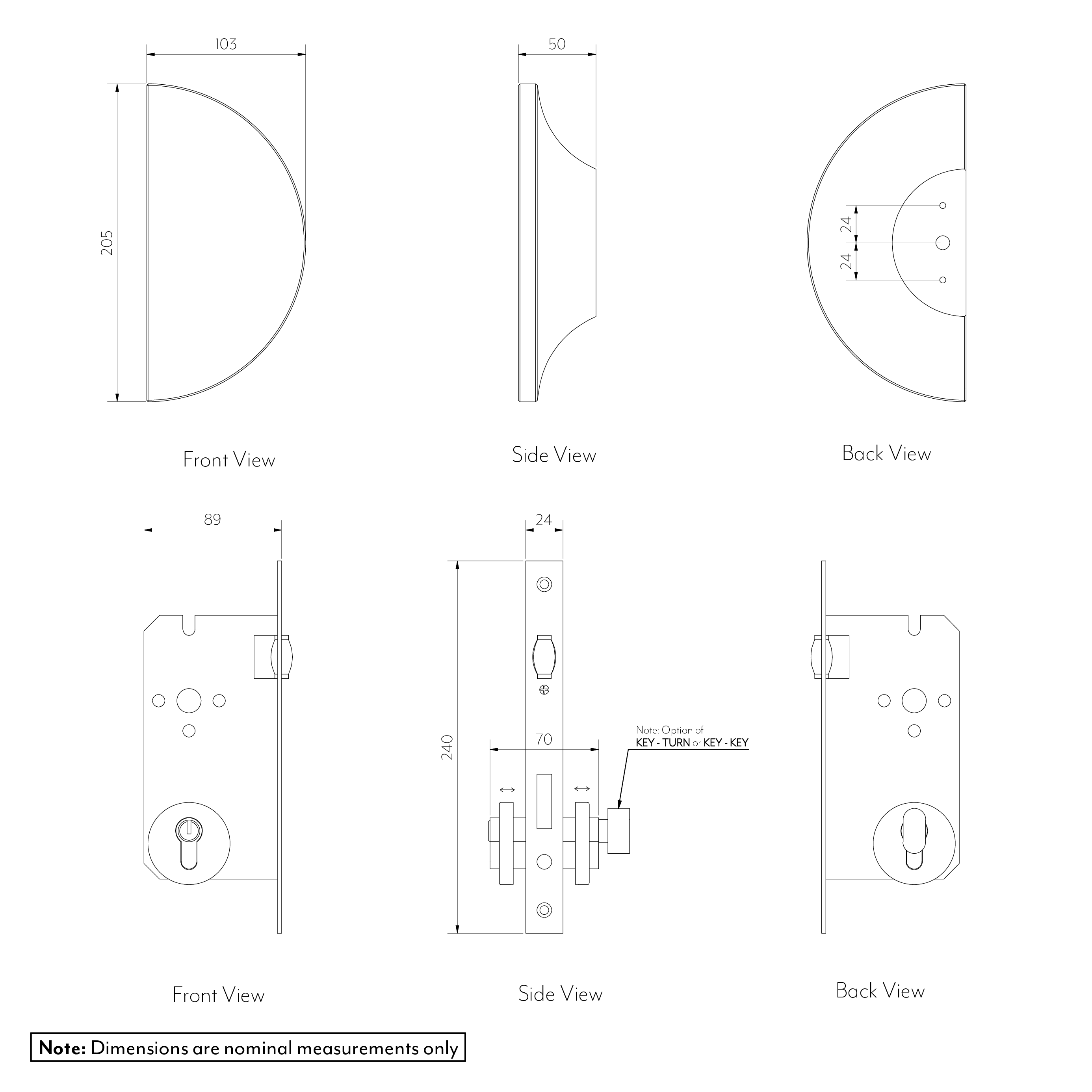 Stone Imes Half Moon Pull and Lock Set Gallery Spec