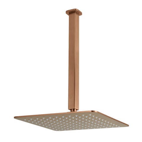 Nesso Shower Dropper & Head Set - Brushed Copper