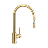 11598-Elysian-Commercial-Pull-Out-Kitchen-Mixer Side Brushed-Brass-1-1