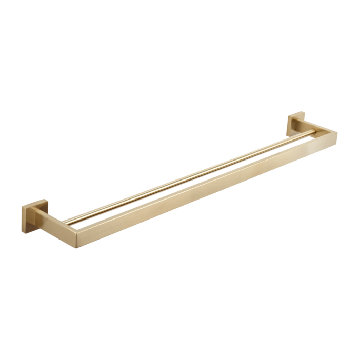 (D)Vaada Double Towel Rail 760mm - Brushed Brass