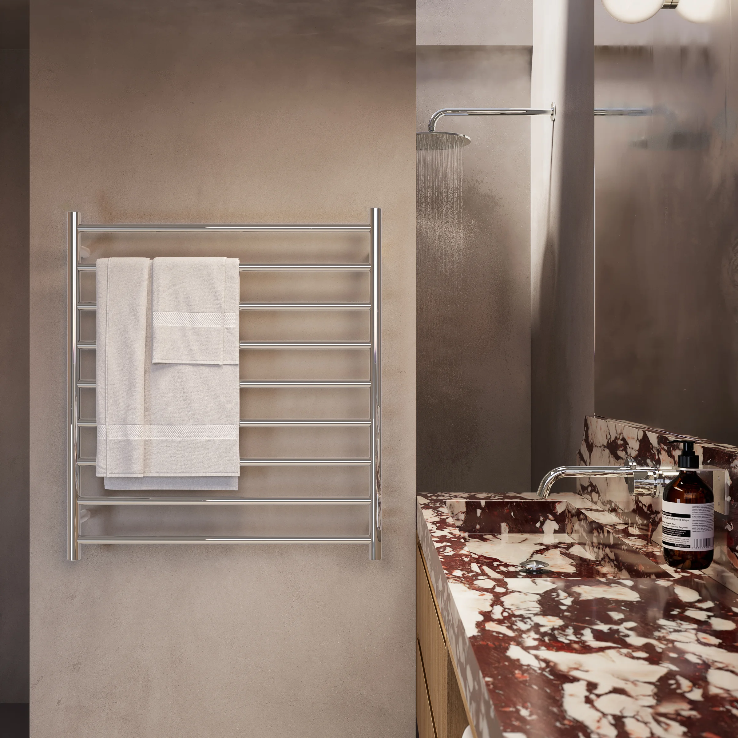 Elysian%209%20Bar%20HeatedTowel%20Ladder Insetting CH