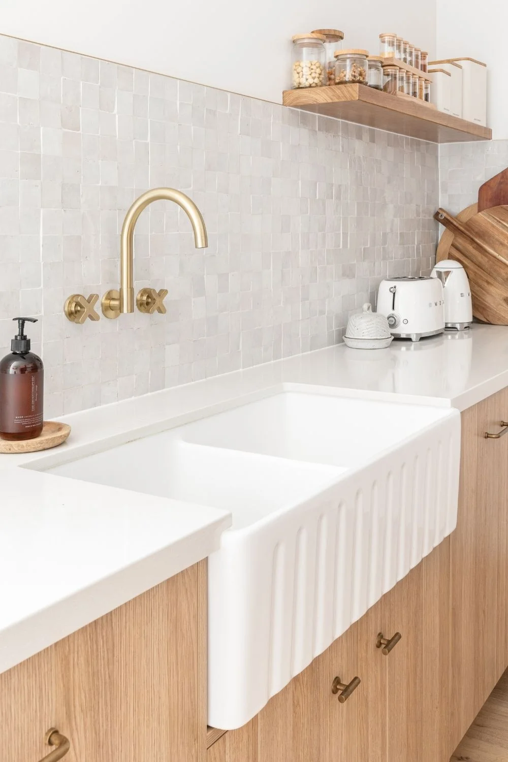 Stainless Steel vs White Sink Warm Farmhouse Style