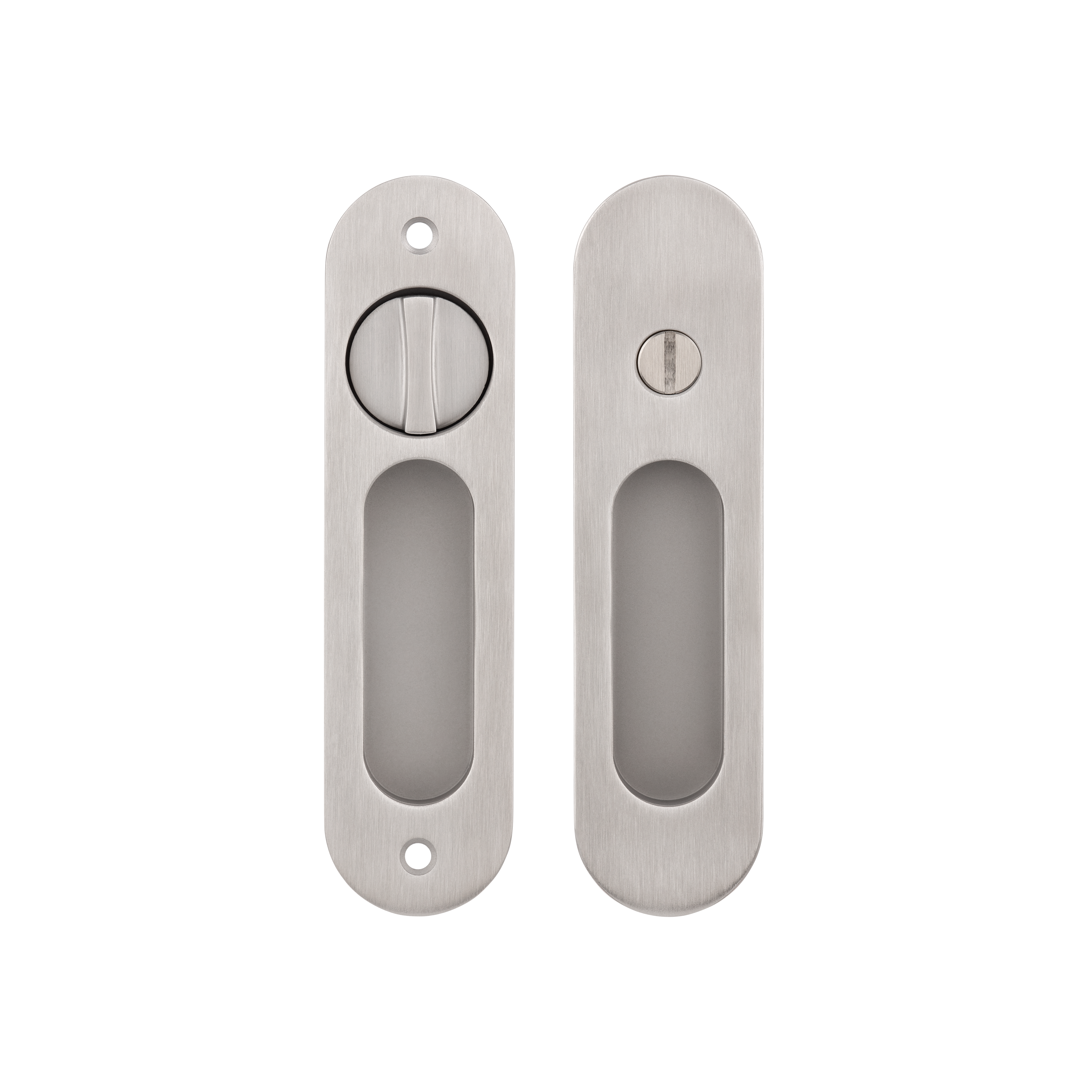 Leroy Sliding Door Privacy Set - Stainless Steel | ABI Interiors