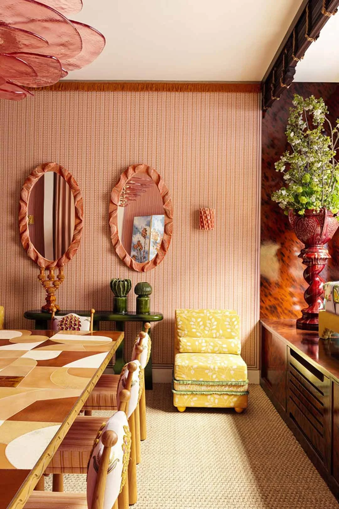 maximalist-interiors-peach-green-yellow-living-space-eclectic-decor