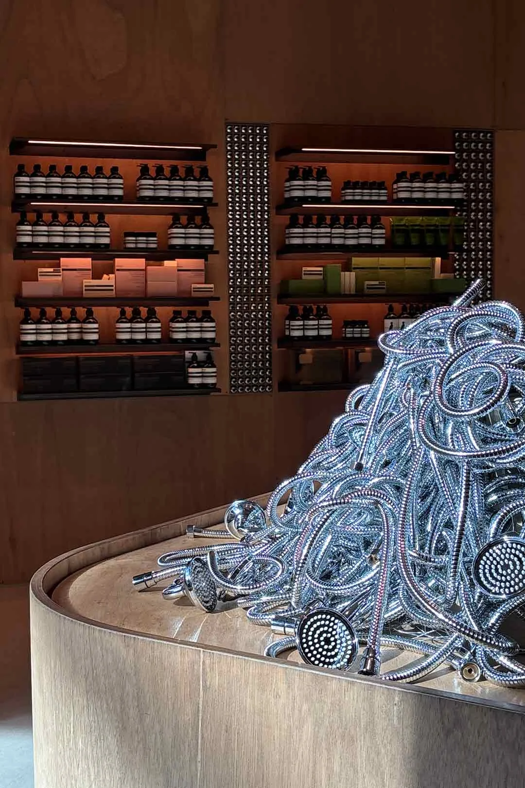 Aesop-Chrome-hand-shower-Shop-Display