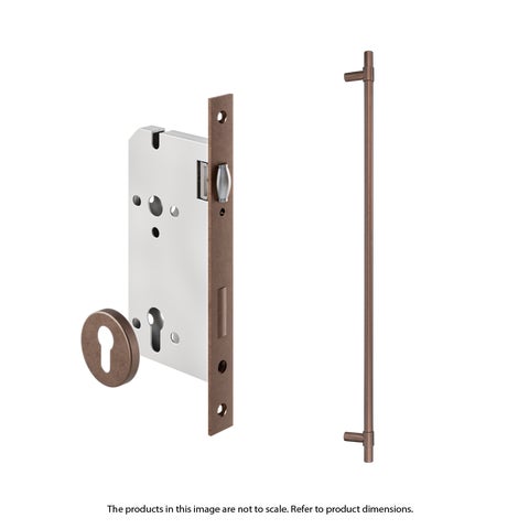 Modi Adjustable Entry Door Pull & Lock Set 900mm - Antique Bronze