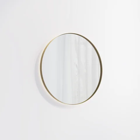 Round LED Mirror 600mm - Antique Aurum