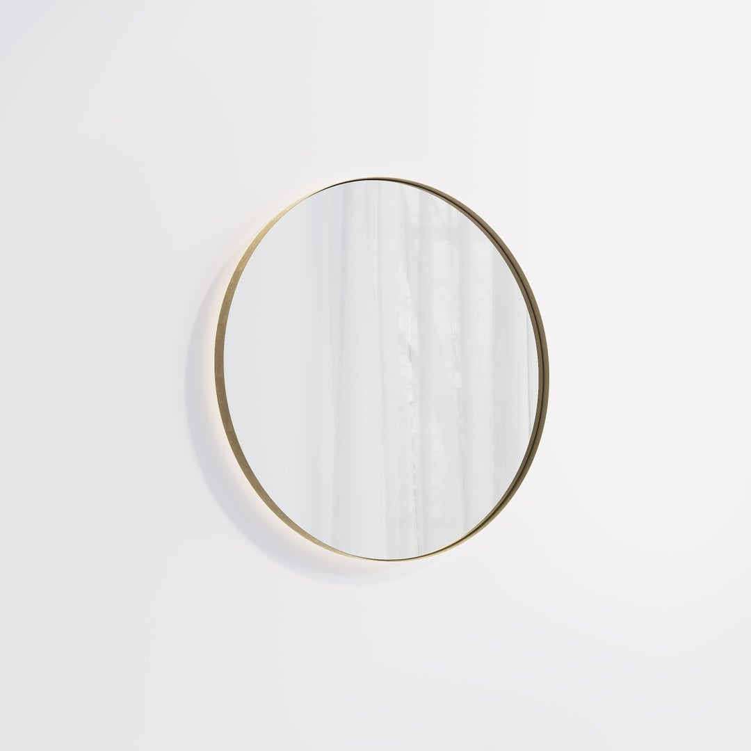 Round Mirror 600mm LED - Antique Aurum