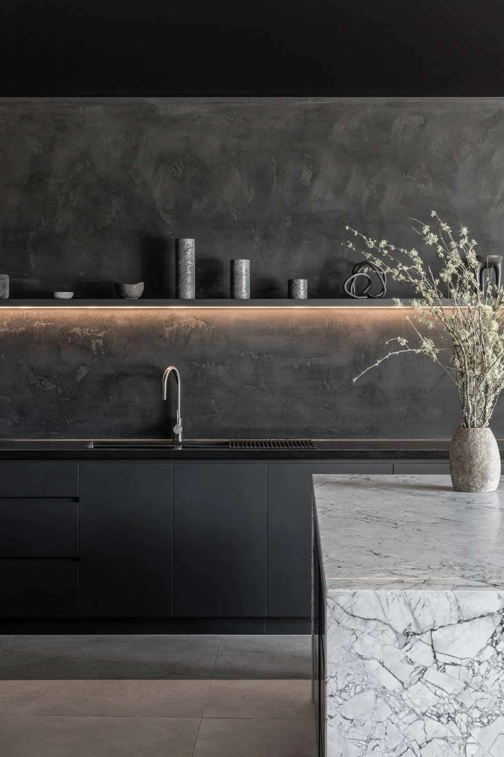 Tile Textures Microcement Kitchen Brutalist