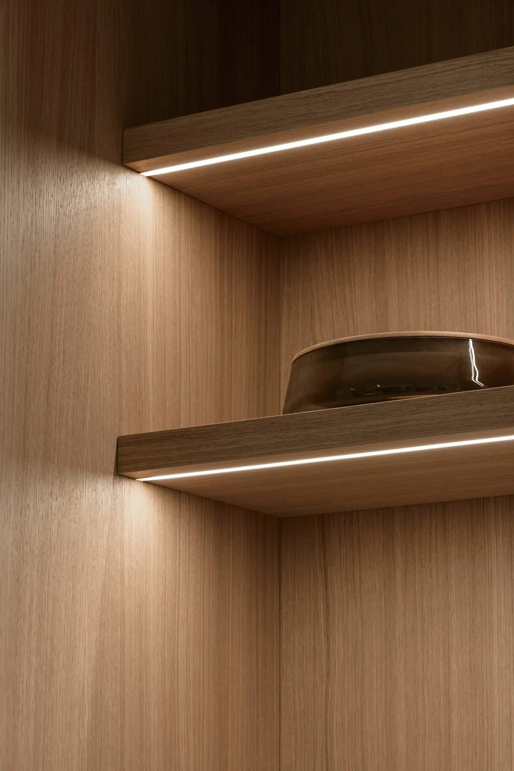 LED adhesive strip lighting for inside your cupboard or under shelves to illuminate under sink storage