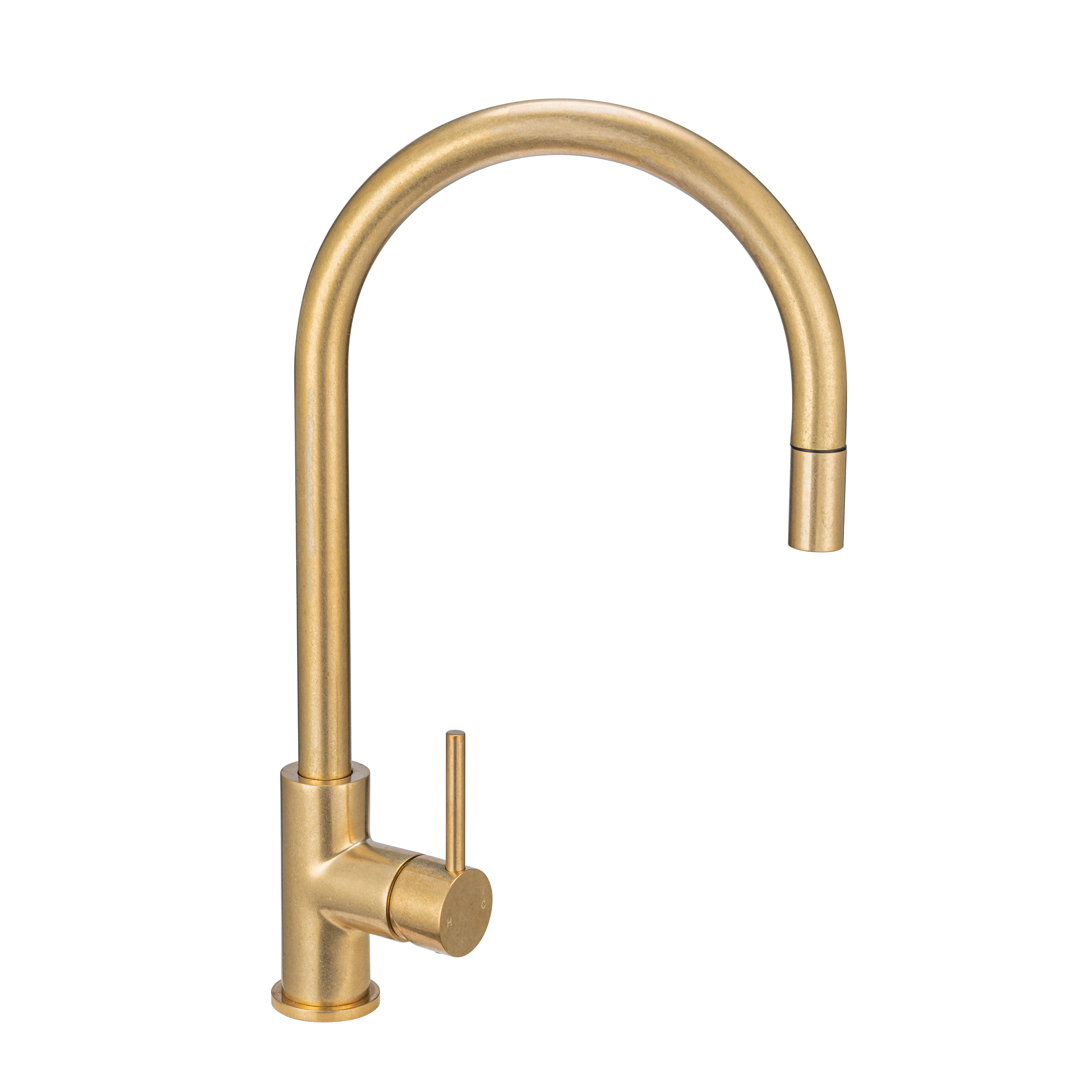 17751%20-%20Elysian%20Commercial%20Pull-Out%20Kitchen%20Mixer Side Tumbled%20Aged%20Brass