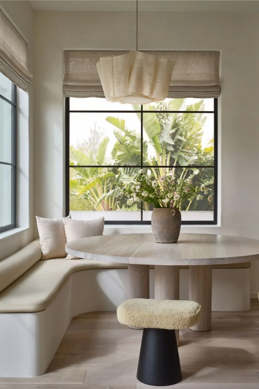 Banquette Seating Neutral Cream Minimal Elegant