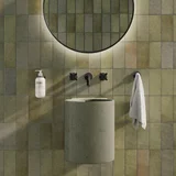 Front Angle Atelis Wall Mounted Basin Sage