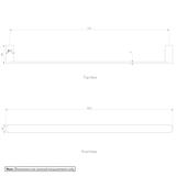 MILANI Single Towel Rail 600mm GALLERY SPEC