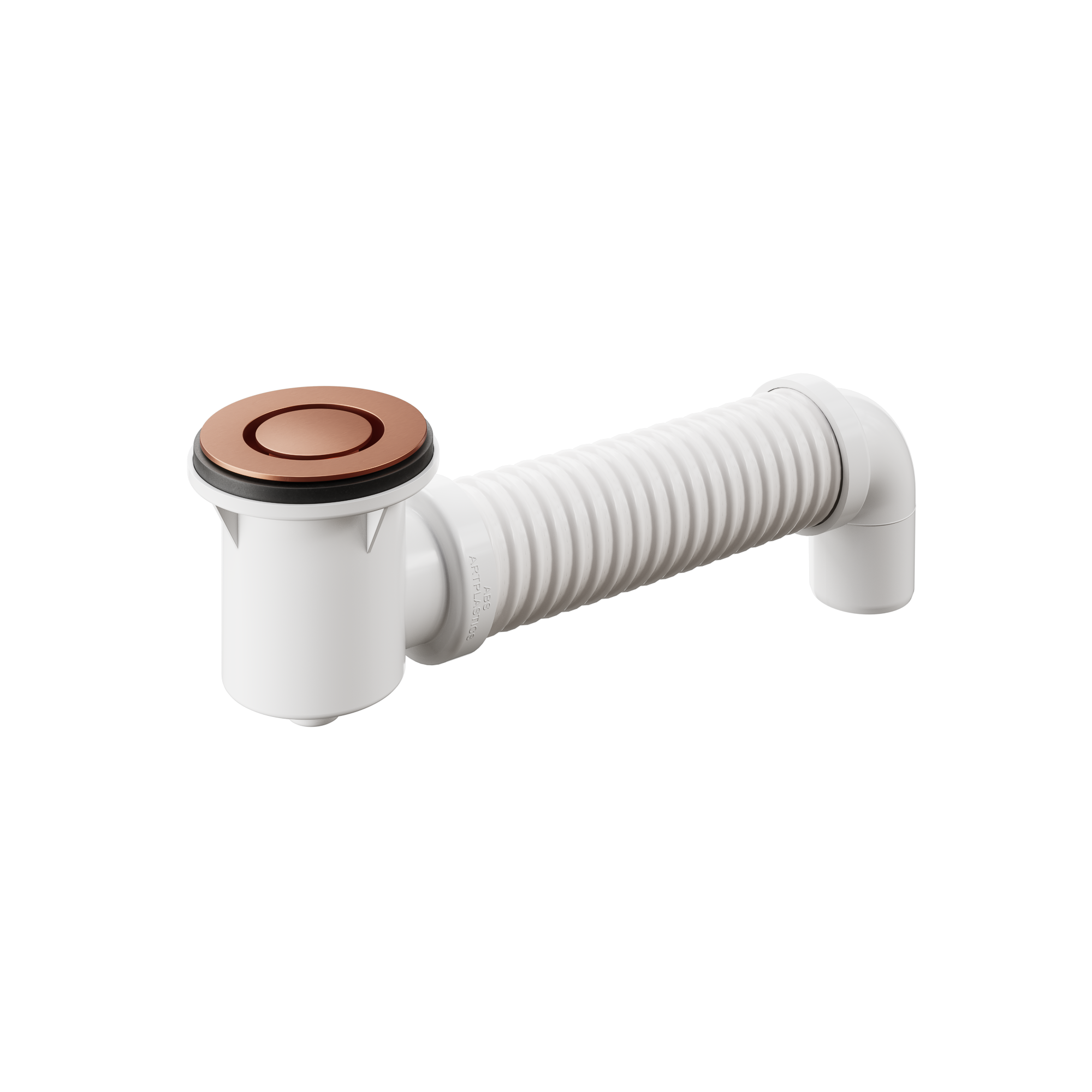 Bath Bend Pop Down with Connector - Brushed Rose Gold