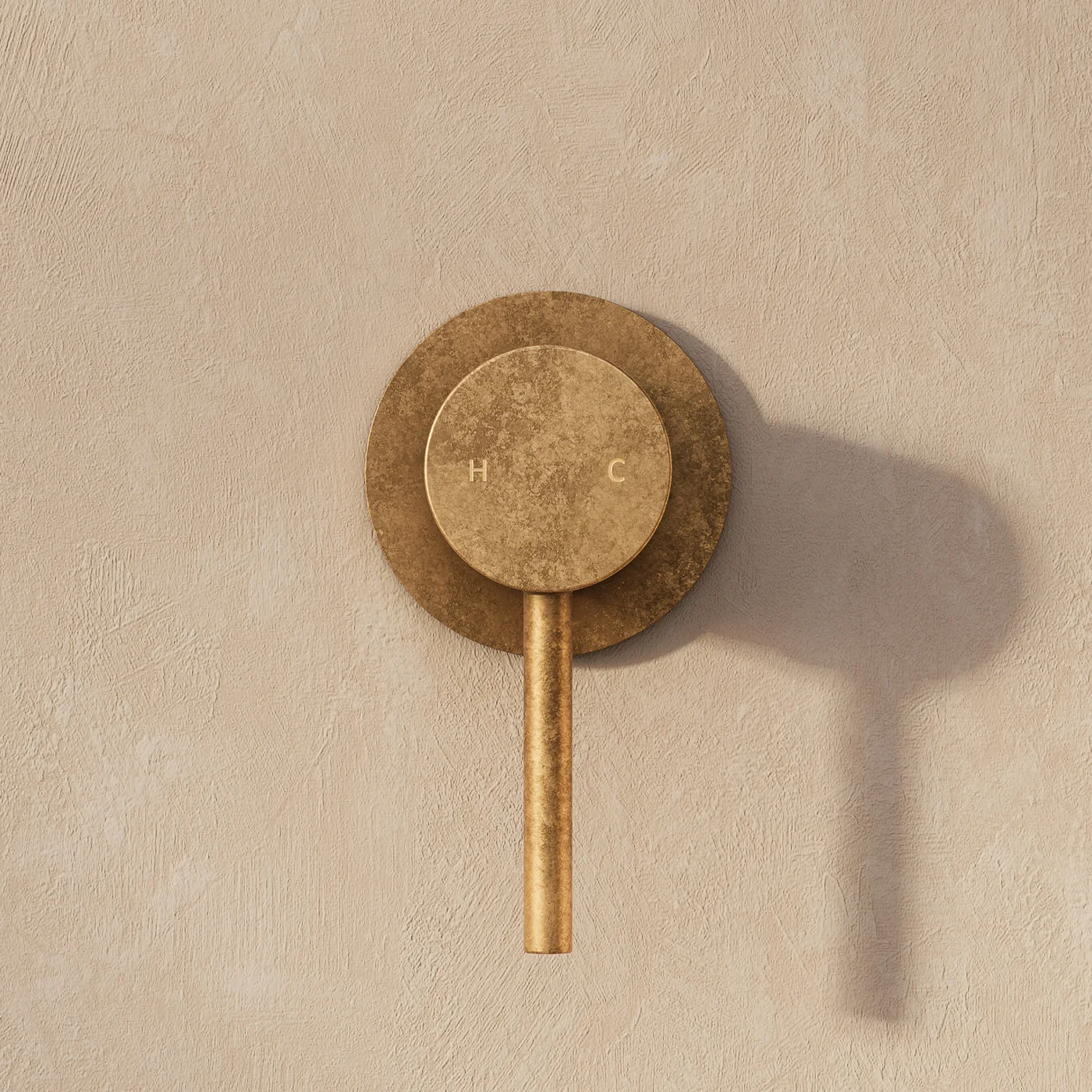 Tumbled Aged Brass  Elysian thermostatic Mixer