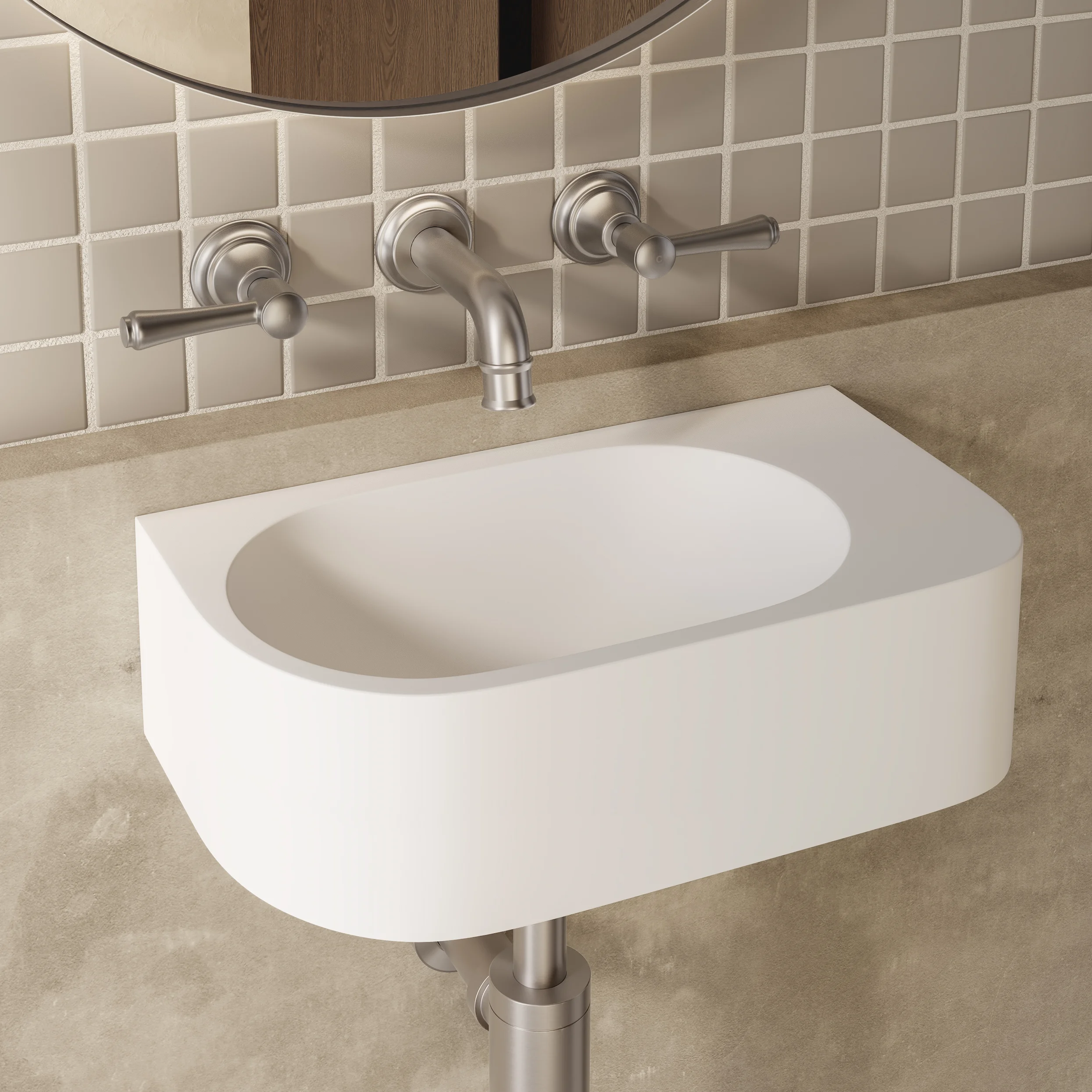 Kingsley Mini Wall Mounted Spout V2 BN