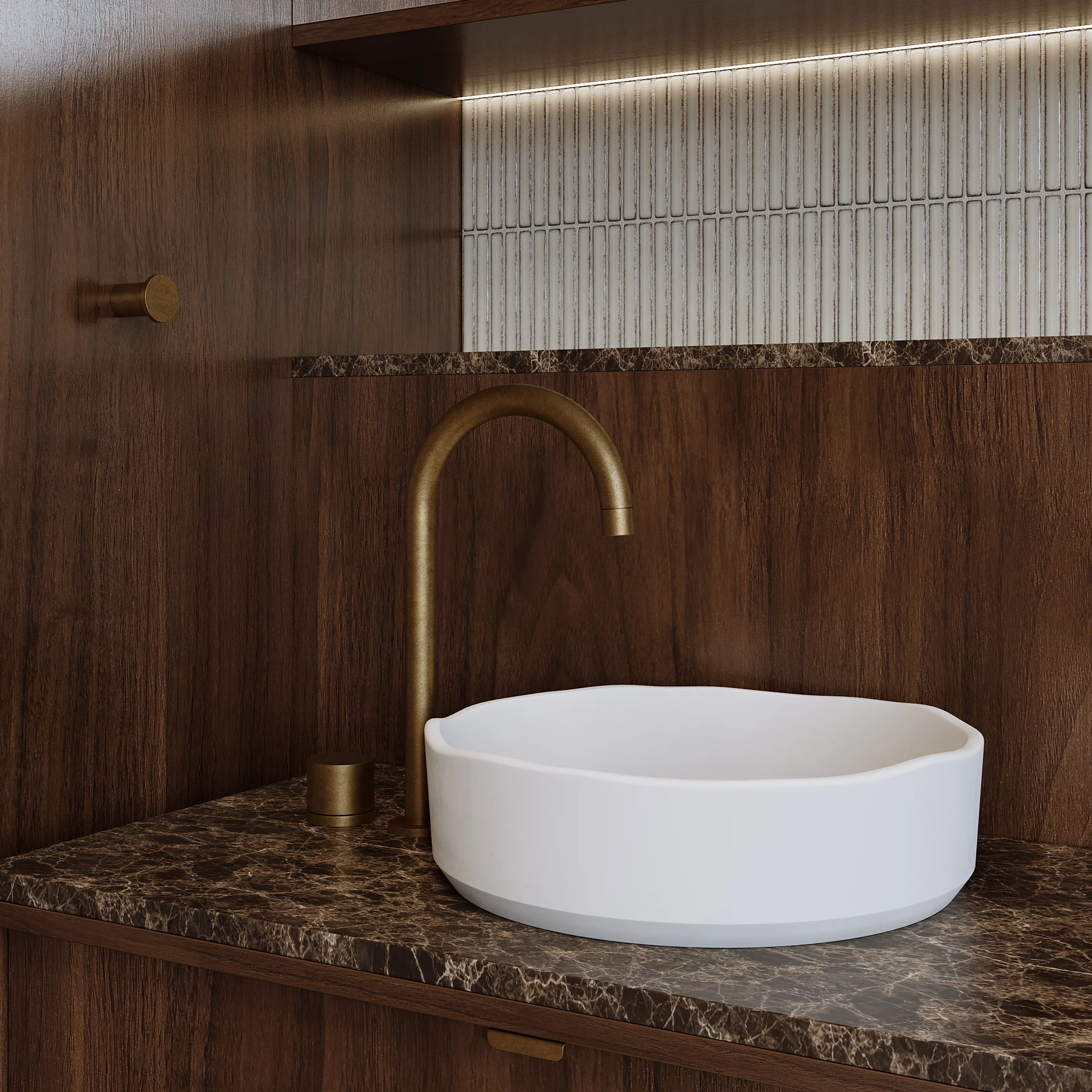 Emperador Stone View04 V1 Sink Aurum