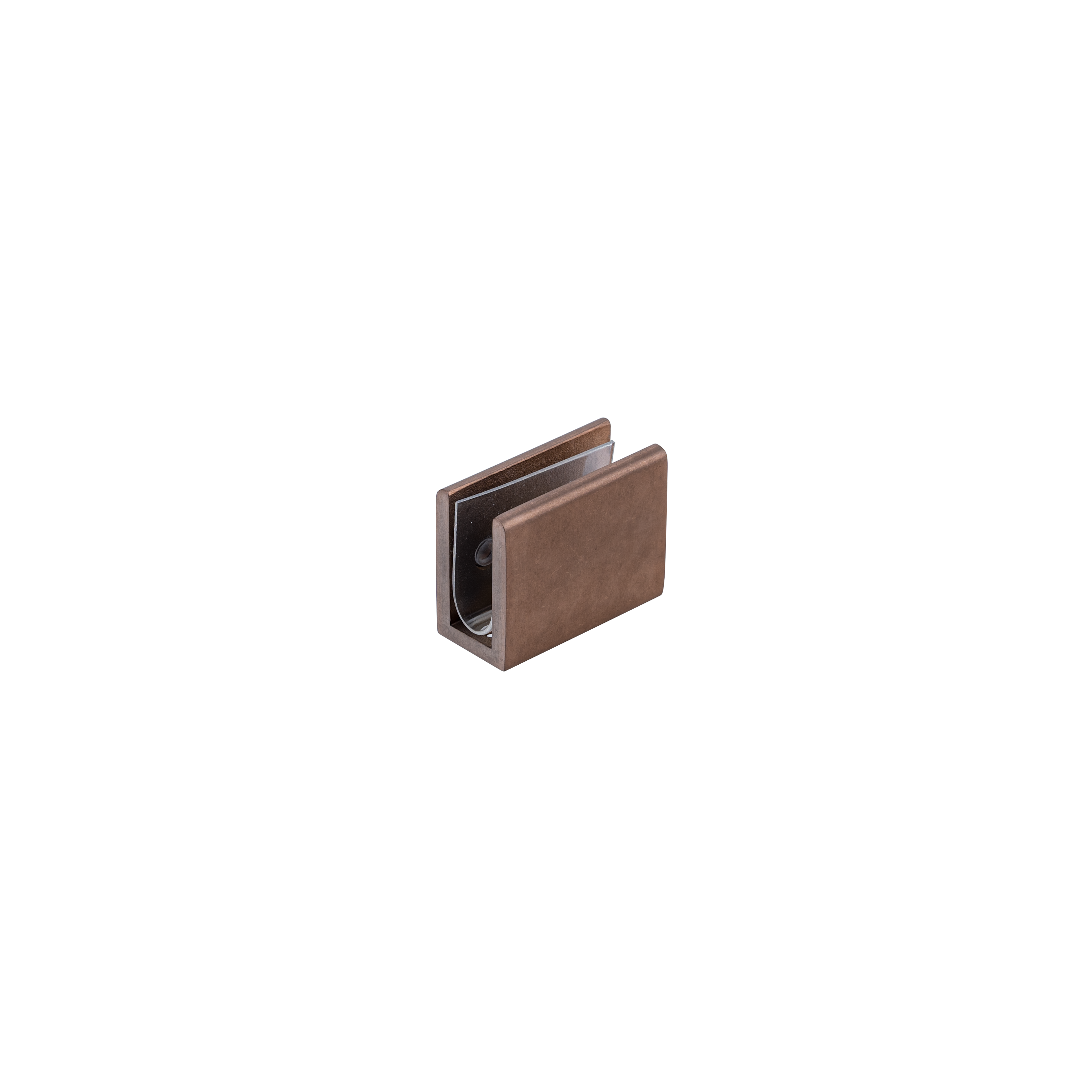Pius Glass Panel Clip 10mm - Antique Bronze